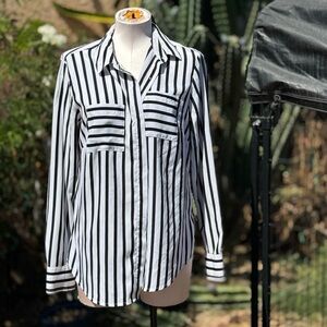 A New Day Black & White Vertical Stripes